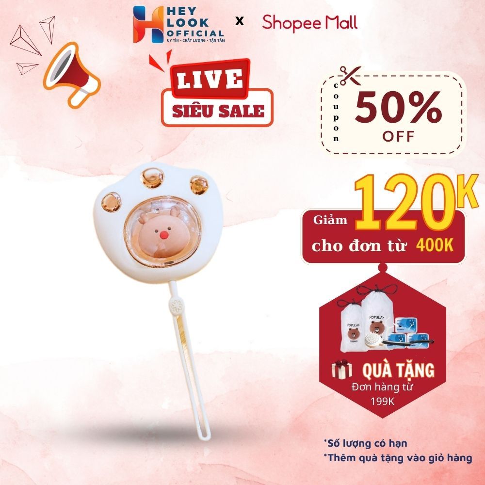Máy sưởi cầm tay đa năng GODWELL, hình chân mèo dễ thương pin sạc 2400mah_