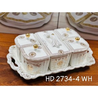 Khay mứt sứ có nắp đậy cao cấp