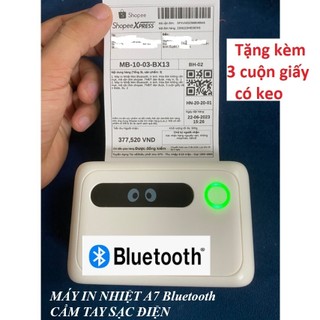 Máy in nhiệt A7 LUCK JINGLE cầm tay in mã vận đơn shopee, sàn tmđt, in sticker, tem nhãn