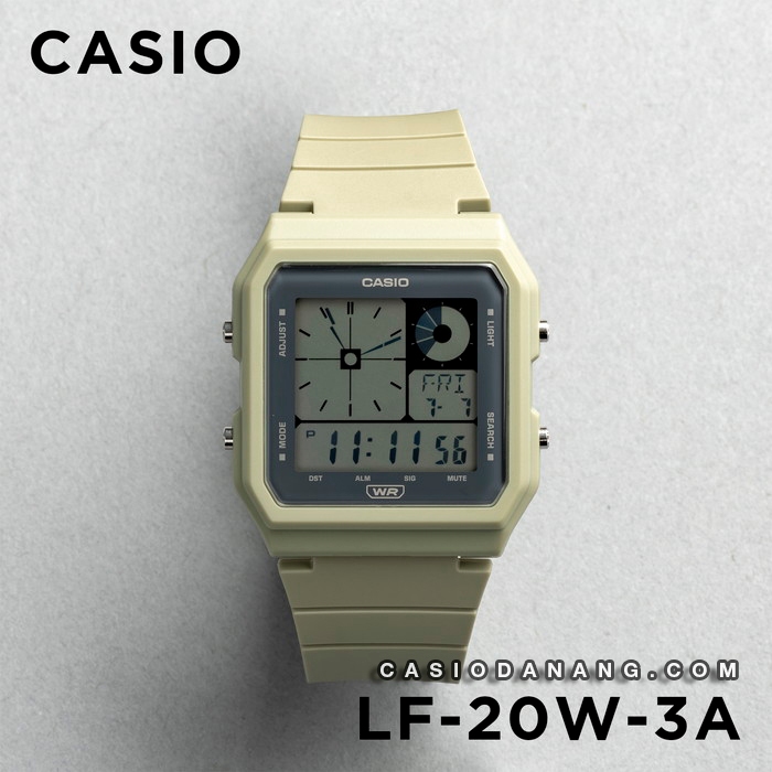Đồng hồ nữ dây nhựa Casio chính hãng Anh Khuê LF-20W-3ADF