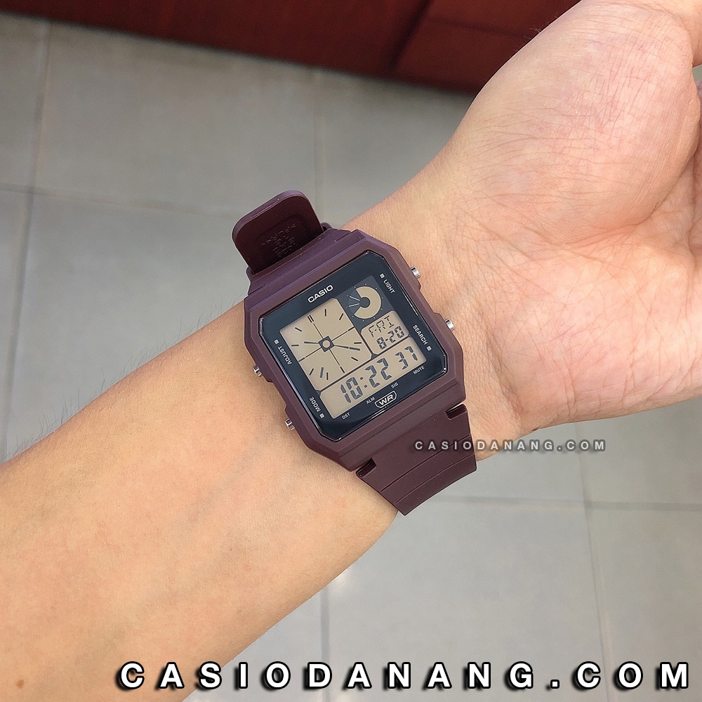 Đồng hồ nữ dây nhựa Casio chính hãng Anh Khuê LF-20W-5ADF