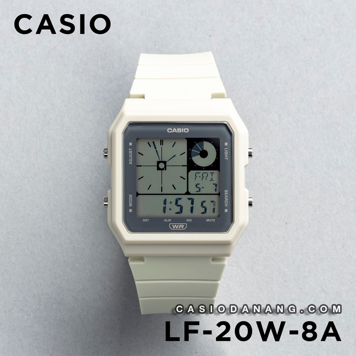 Đồng hồ nữ dây nhựa Casio chính hãng Anh Khuê LF-20W-8ADF