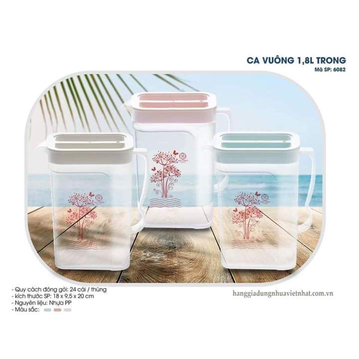 Ca vuông 1,8l nhựa việt nhật