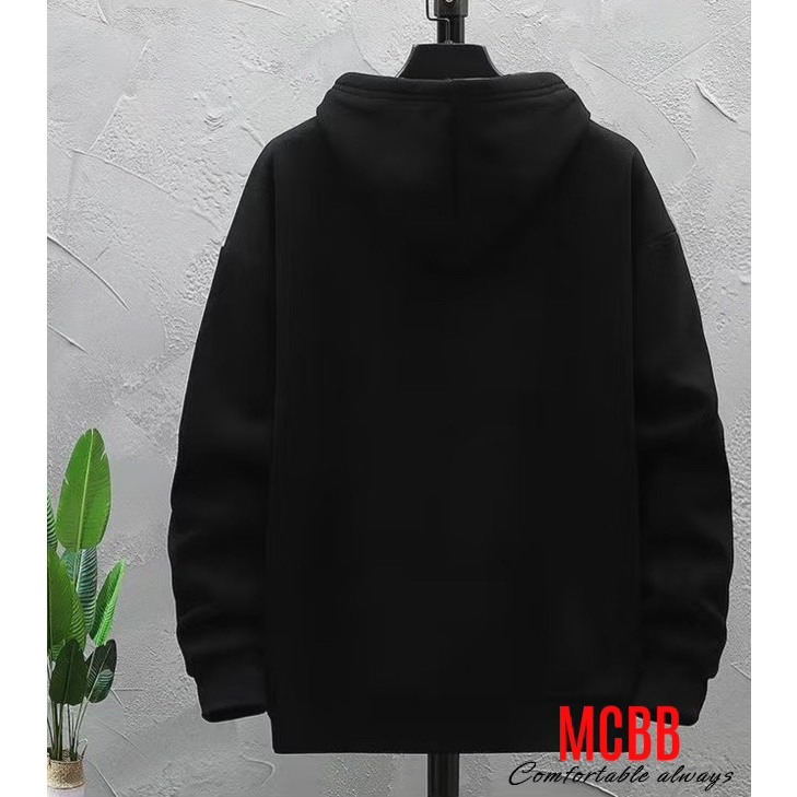 Mcbb 24-49 kg vải dày áo hoodie bé trai bé gái unisex áo thun tay dài cho bé trai áo có nón áo bé trai khoác lạnh gió bộ