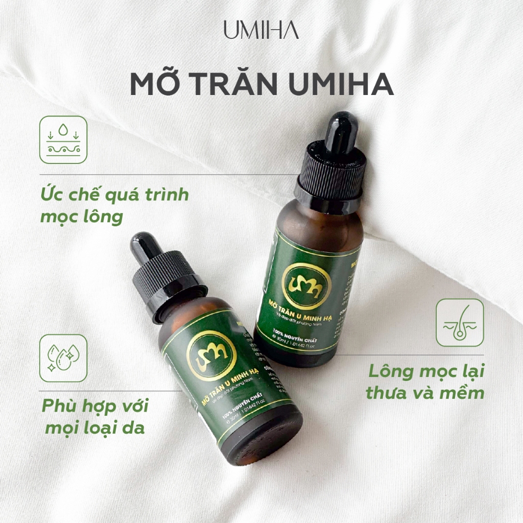 Triệt lông mỡ trăn UMIHA  - Ức chế mọc lông sau khi dùng Kem tẩy lông và Sáp Wax lông