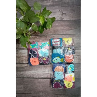 Combo quần dài thun cotton cho bé sơ sinh thêu hình ngộ nghĩnh