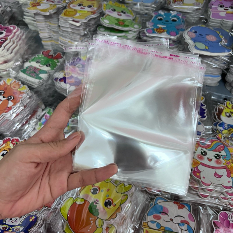 1 Lạng Bọc/ Túi nilon đựng bao lì xì CHIBI kích thước túi 10*10 cm có miệng dán tiện lợi