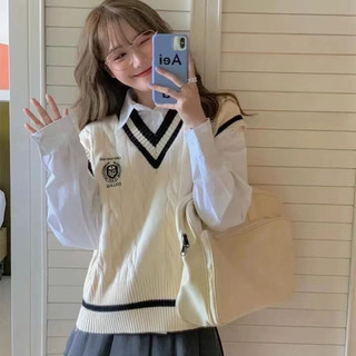 Áo gile len logo ngực ulzzang xinh