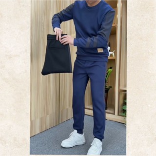  Bộ quần áo nam dài tay cổ tròn mùa đông siêu đẹp có size tới 97kg 