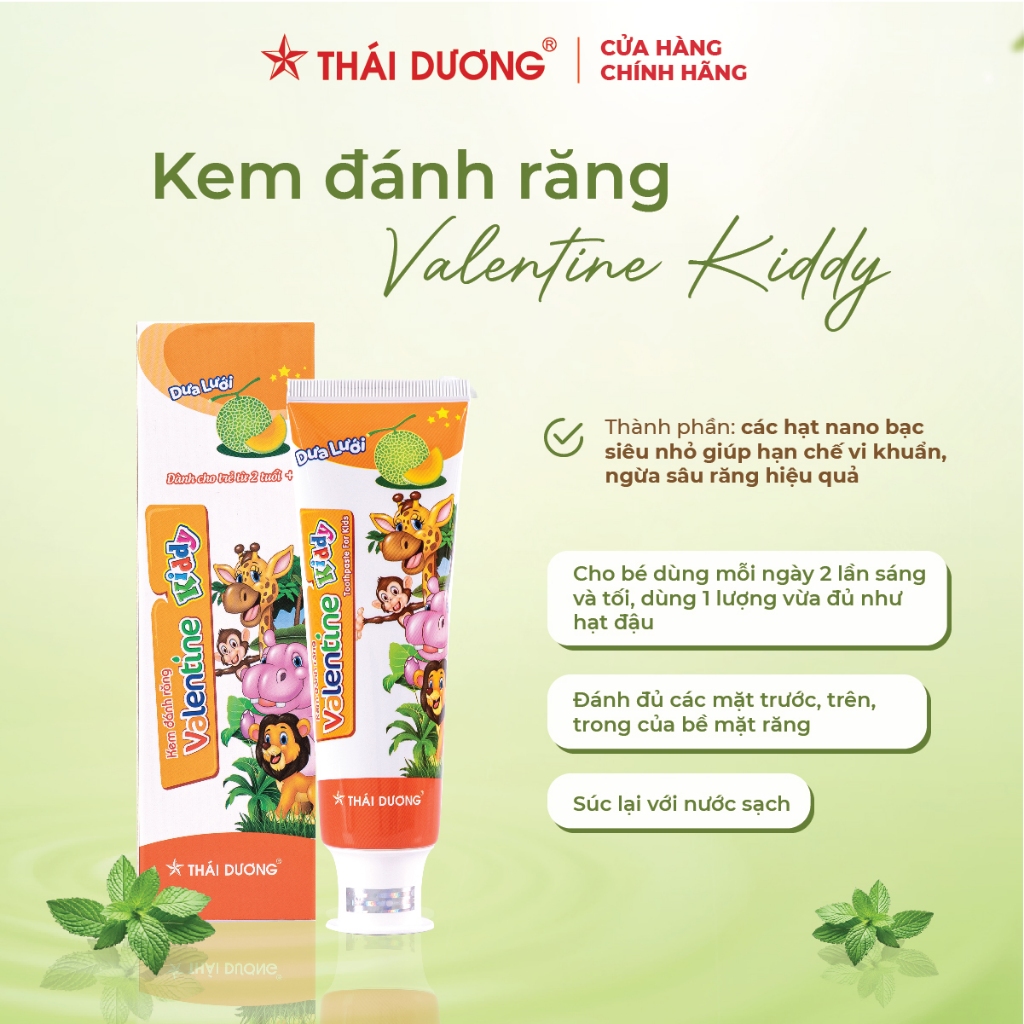 Kem đánh răng trẻ em Valentine Kiddy 100g - Sao Thái Dương