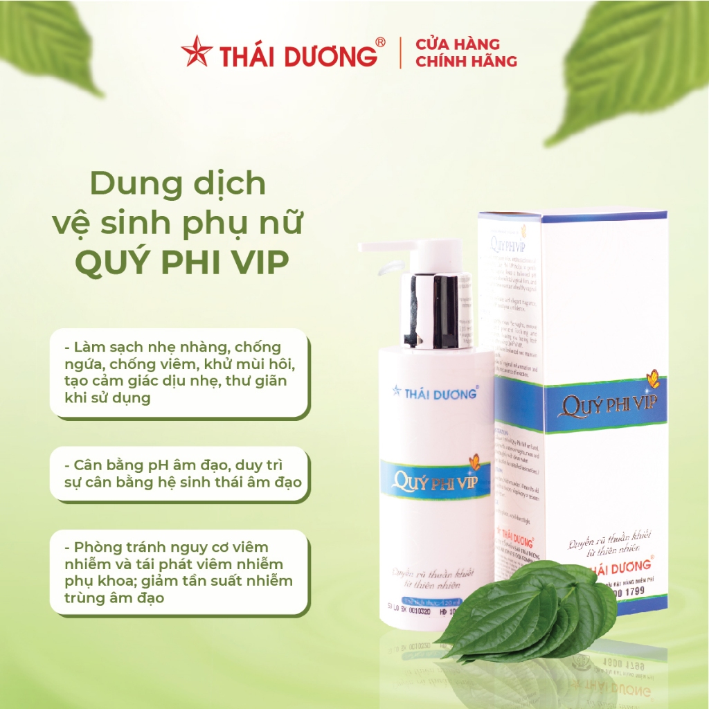 Dung dịch vệ sinh phụ nữ Quý Phi Vip Sao Thái Dương 120ml - Sao Thái Dương