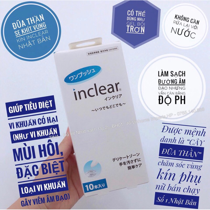 (Sẵn) Đũa gel làm sạch InClear (Hộp 10 que)