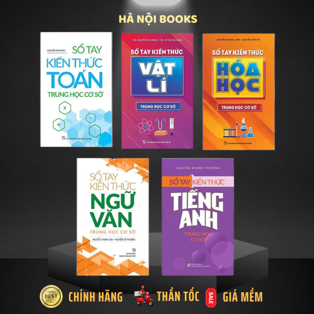 Sách: Sổ Tay Kiến thức Trung Học Cơ Sở Môn: Toán + Ngữ Văn + Tiếng Anh + Hóa Học + Vật Lí