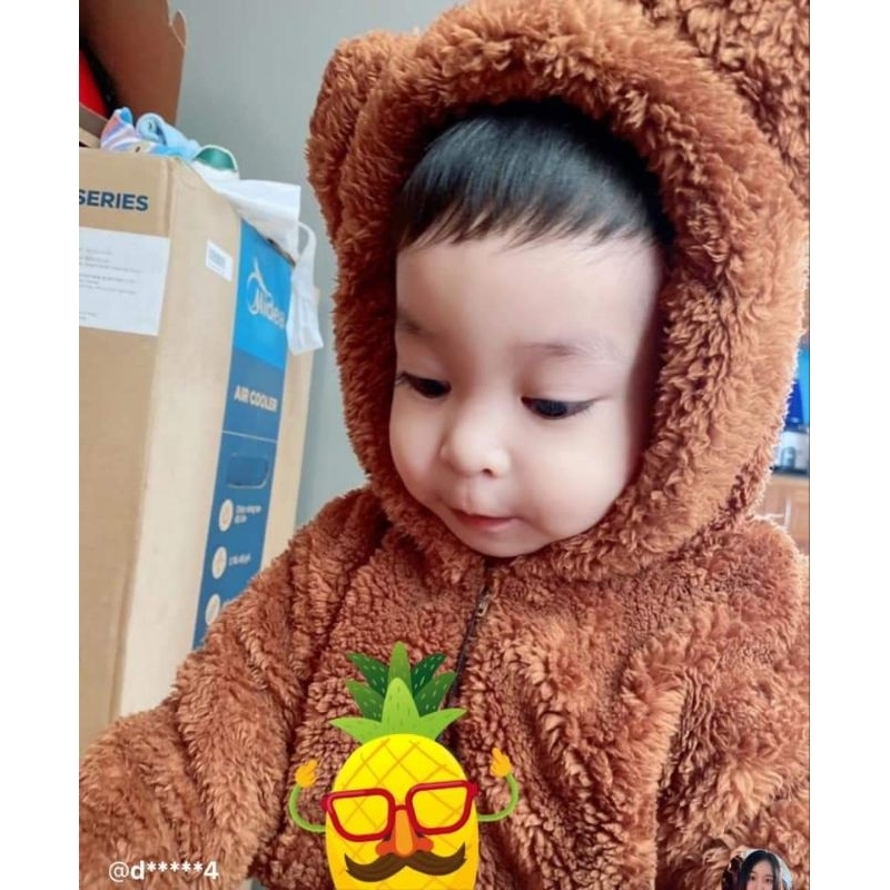 Áo Khoác Lông Tai Thỏ Cho Bé