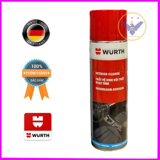 Chai vệ sinh nội thất ô tô Wurth Interior Cleaner dạng bọt hoạt tính