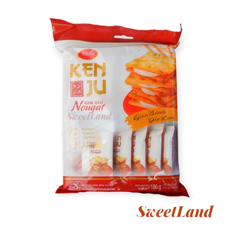 Bánh quy KenJu nhân kem dẻo 186g