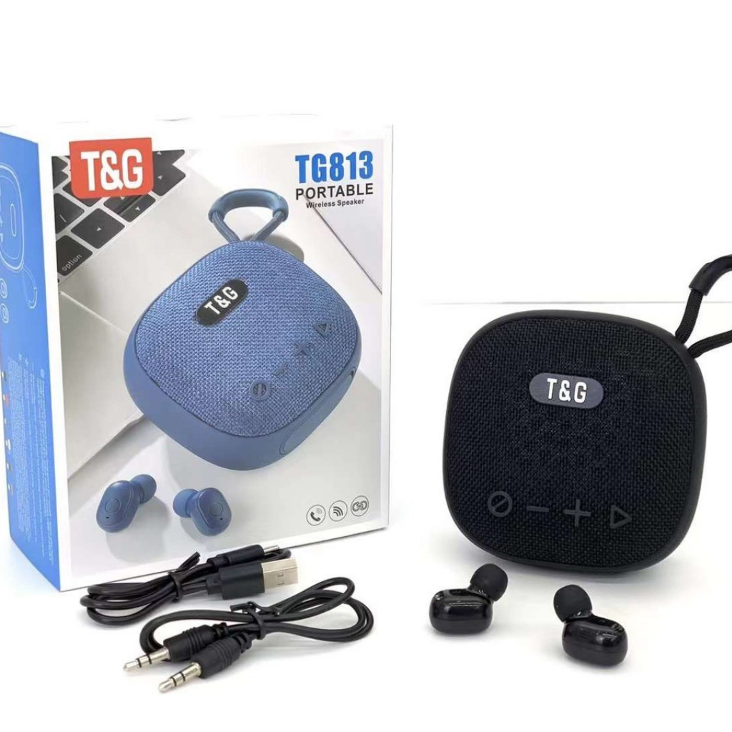 Loa Bluetooth TG813 mini cầm tay, 2 in 1 kèm cả tai nghe, treble bass cực mạnh - Bảo hành 12 tháng