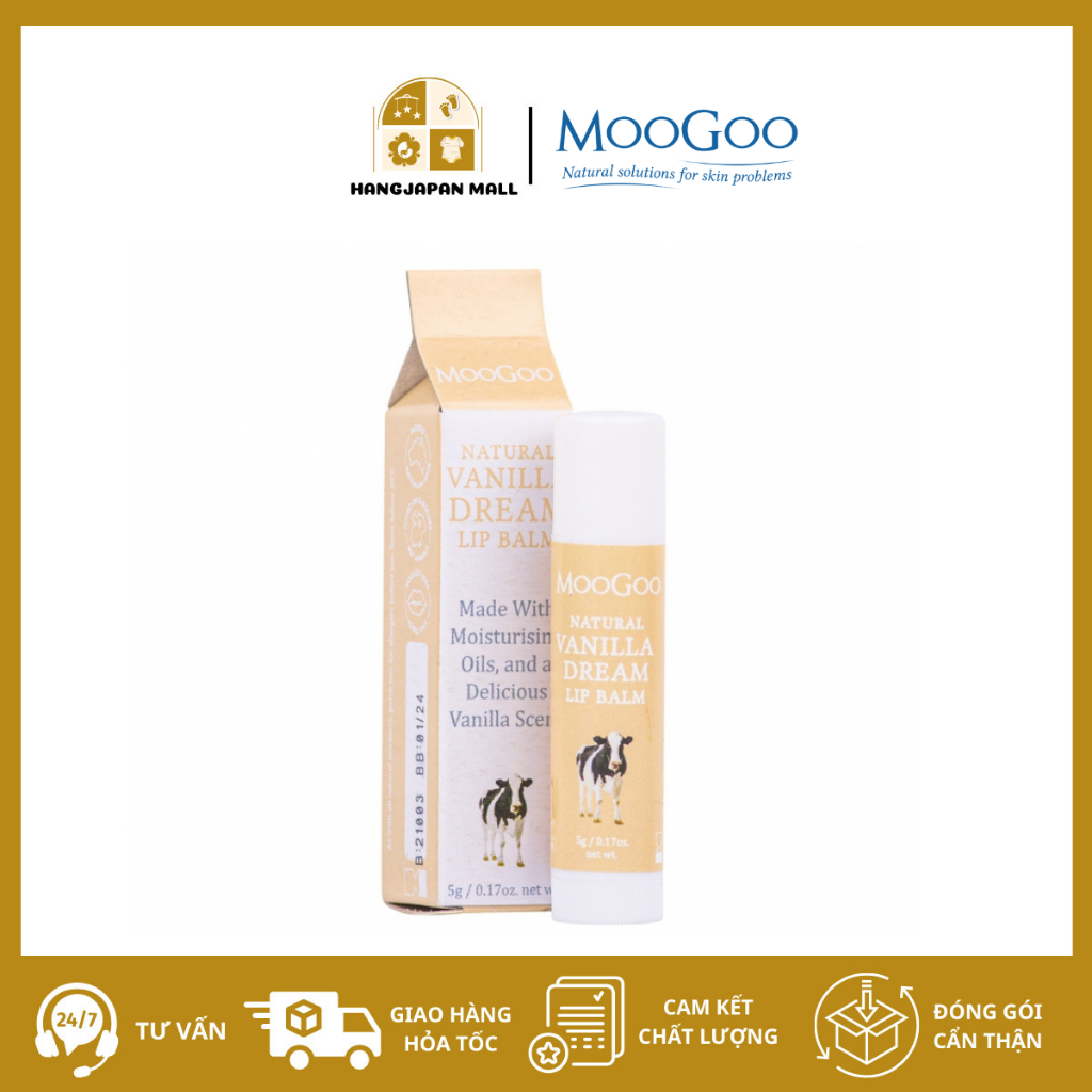 Son dưỡng môi tự nhiên MooGoo Vanilla Dream 5g
