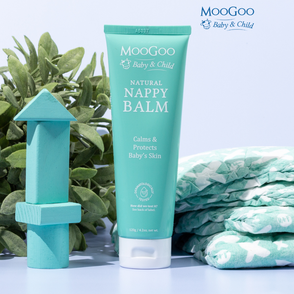 Kem chống hăm tã cho bé sơ sinh từ 0M+ MooGoo tuýp 50g, 120g Baby Nappy Balm - Hàng Úc chính hãng