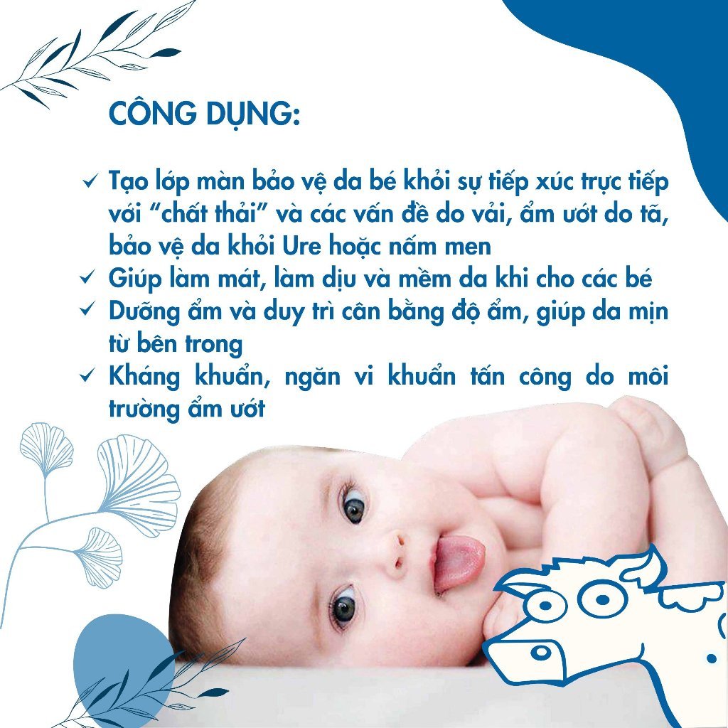 Kem chống hăm tã cho bé sơ sinh từ 0M+ MooGoo tuýp 50g, 120g Baby Nappy Balm - Hàng Úc chính hãng