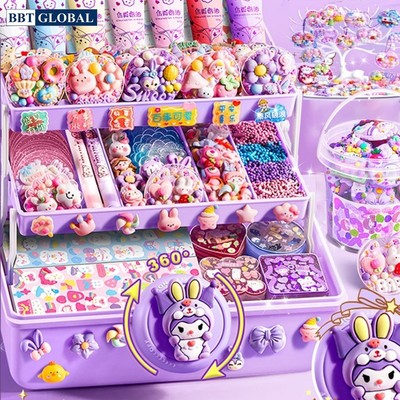 Bộ keo dán thẻ Goo hộp 3 tầng, dụng cụ tự làm móc khóa dán sticker đánh yêu BBT Global 868-67