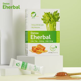 Detox Eherbal Cần tây - Gừng - Mật ong (25 gói x 4g)