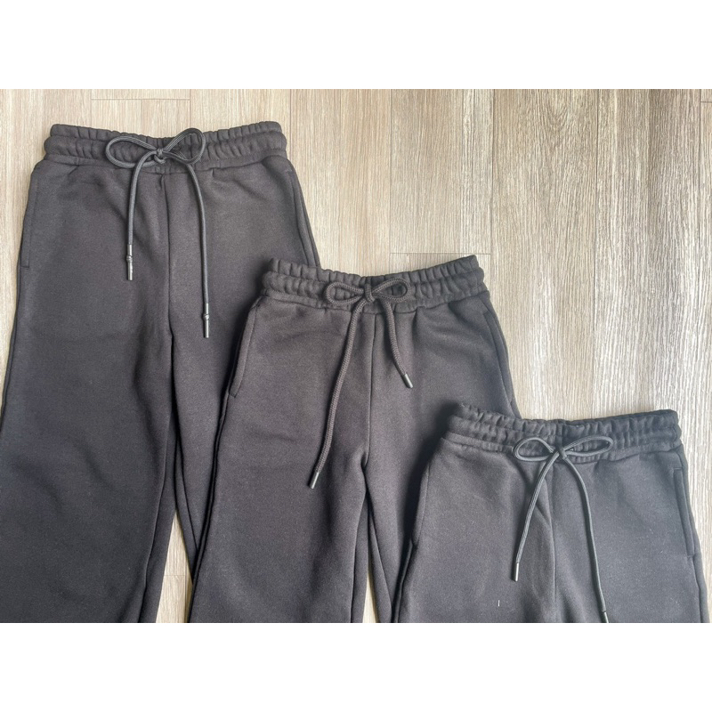 Quần nỉ bông dáng xuông màu đen cho bé gái hàng xuất dư xịn