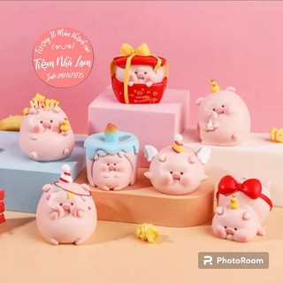 Tượng thạch cao tô màu heo happy ( chưa kèm màu)