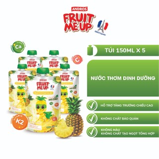 Combo 5 Túi Nước Thơm Dinh Dưỡng - Hỗ Trợ Bé Tăng Chiều Cao & Đề Kháng - ANDROS FRUIT ME UP - 150ml x 5