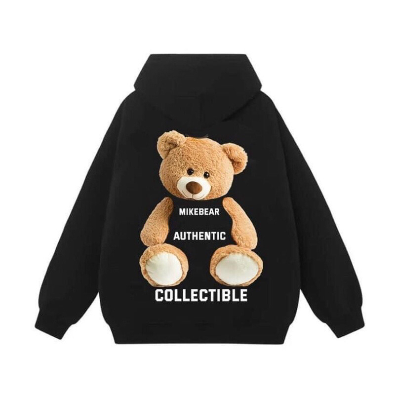 Áo hoodie nam nữ  Gấu Mi Collec, áo nỉ mũ 2 lớp mùa đông, chất nỉ cotton ấm áp