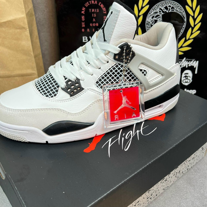 GIÀY SNEAKER  JD 4 trắng đen cao cấp quảng châu full box
