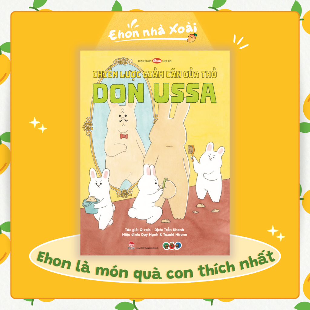 Sách Ehon - Chiến lược giảm cân của thỏ Don Ussa