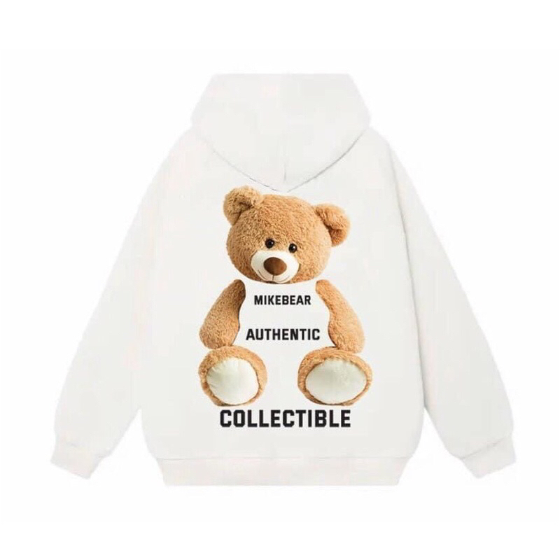 Áo hoodie nam nữ  Gấu Mi Collec, áo nỉ mũ 2 lớp mùa đông, chất nỉ cotton ấm áp