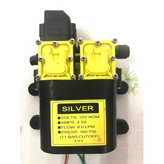 Máy bơm tăng áp mini 12v, bơm phun sương, bình bơm thuốc 12v 2 bơm