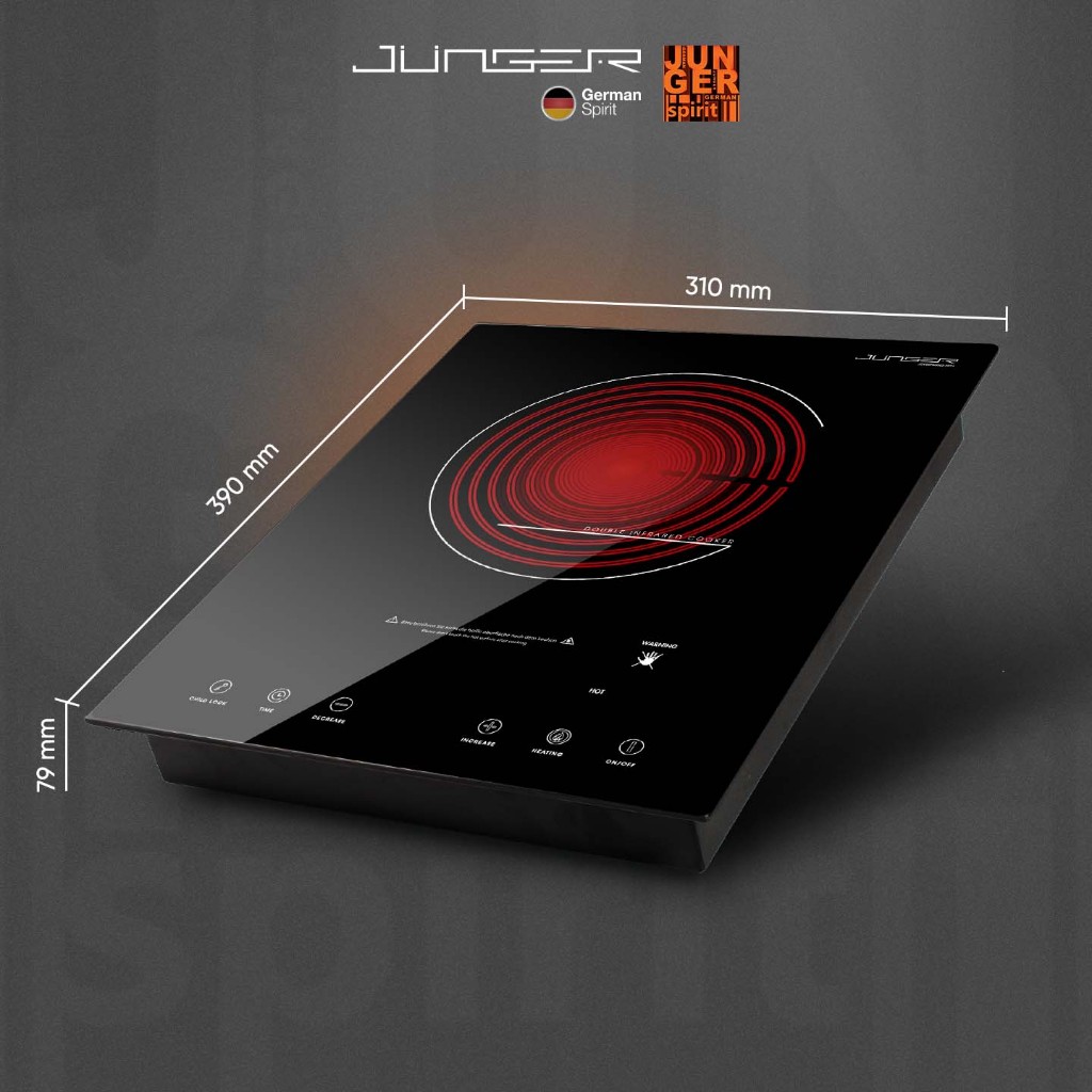 Bếp đơn hồng ngoại JUNGER IS-19 2200W Không kén nồi Hàng Chính Hãng Bảo Hành 12 Tháng