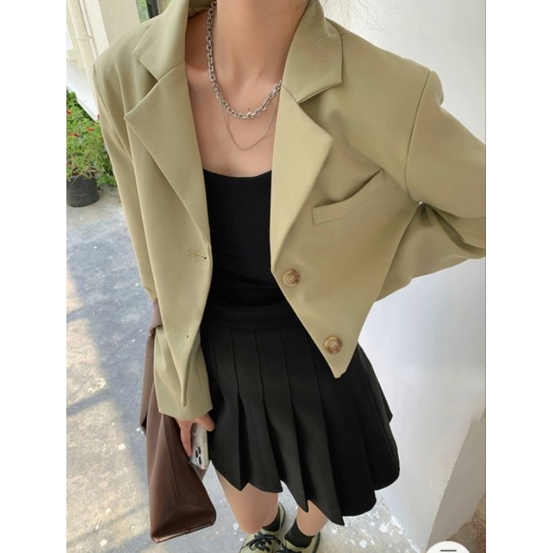 Blazer croptop trơn A4200