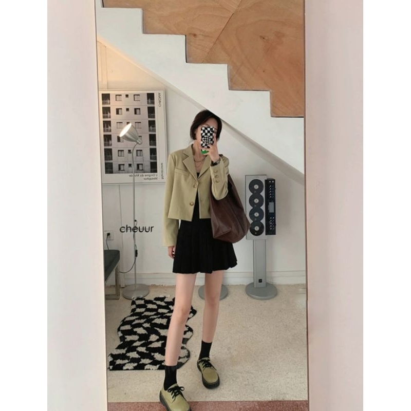Blazer croptop trơn A4200