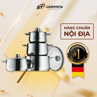 Bộ nồi WMF Diadem Plus 4 món nội địa Đức bộ nồi inox cao cấp dùng được bếp từ, an toàn với máy rửa bát GermanySnT 70090