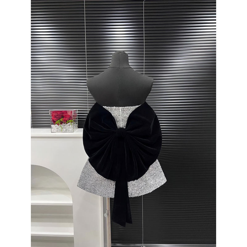 👗 ĐẦM XOÈ BỐ CÚP NGỰC PHỐI NƠ NHUNG