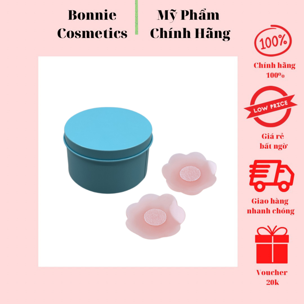 Miếng dán ngực silicon ôm trọn cơ thể, chống nước hộp 5 cặp - BonnieCosmetics
