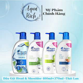 Dầu Gội Head & Shoulders Thái Lan 400ml + 370ml [Bạc Hà - Táo - Sub Zero]