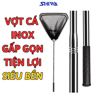  Vợt Cá Inox Gấp Gọn Tiện Lợi - Vợt Lưới Bắt Cá Tam Giác Liền Vành Cao Cấp Chuyên Dụng- Chất lượng - Đồ Câu SHIWA 