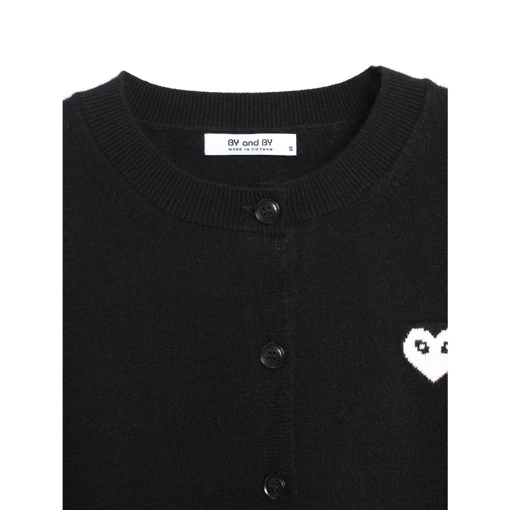 Áo cardigan nữ VIỆTBROTHERS cổ tròn dệt tim 231ALU18