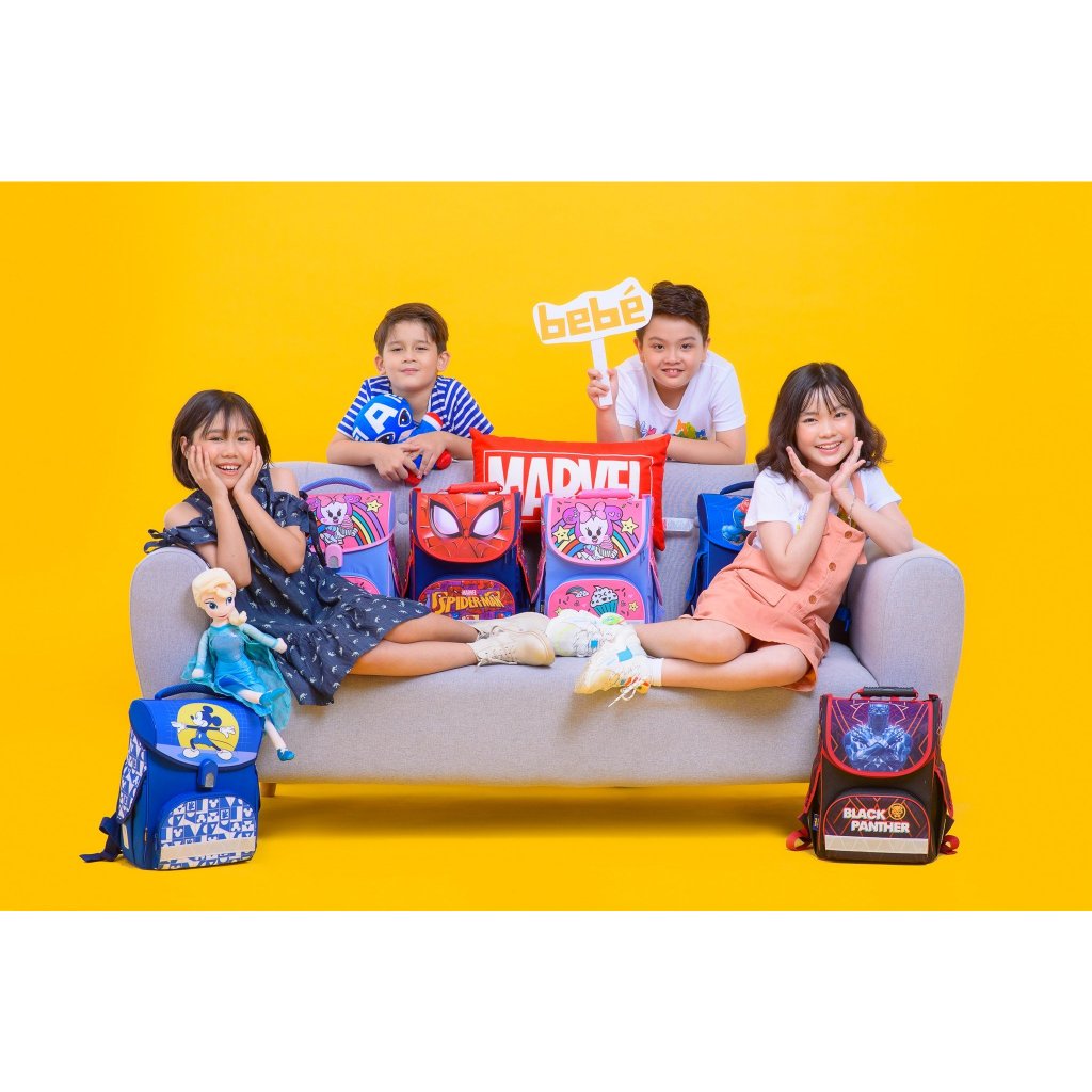 Balo học sinh, cặp chống gù Jolly nhân vật hoạt hình Disney Mickey/Minnie/Frozen, trọng lượng siêu nhẹ, khóa Fidlock