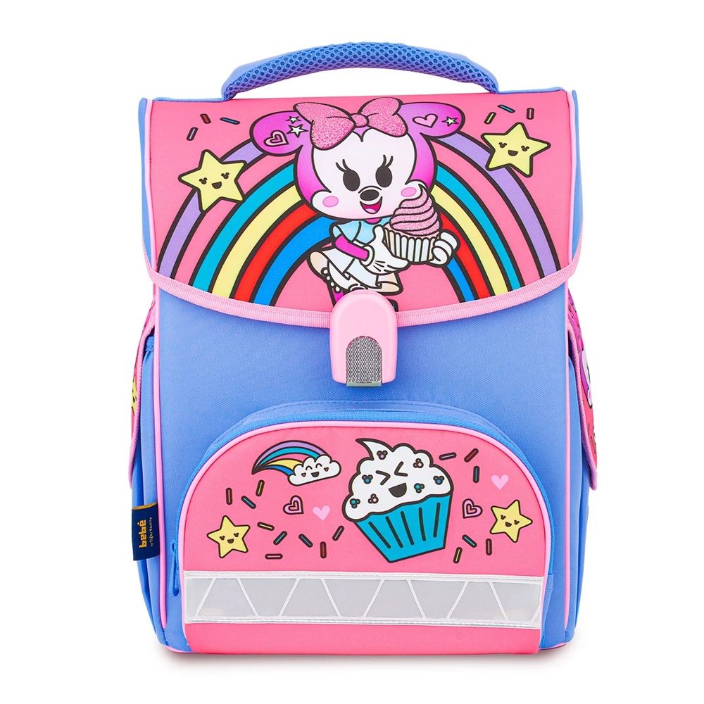 Balo học sinh, cặp chống gù Jolly nhân vật hoạt hình Disney Mickey/Minnie/Frozen, trọng lượng siêu nhẹ, khóa Fidlock