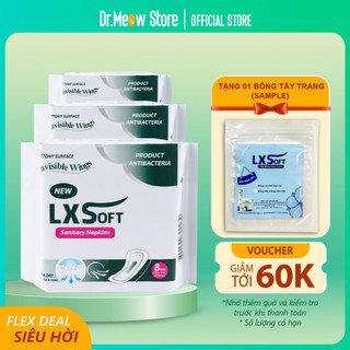 Combo 3 gói Băng vệ sinh LXSoft cao cấp Hàn Quốc loại Cánh tàng hình 8 miếng/240mm - Siêu thấm hút