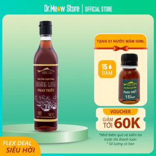Nước mắm truyền thống Hoàng Long Phan Thiết 43 đạm/520ml - 100% nguyên chất cá cơm than tươi + muối biển tuyển chọn