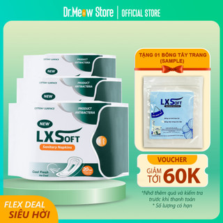 Combo 3 gói Băng vệ sinh LXSoft cao cấp Hàn Quốc loại Hàng ngày siêu mỏng 20 miếng/155mm - Siêu thấm hút