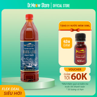 Nước mắm truyền thống Hoàng Long Phan Thiết 15 đạm/1L - 100% nguyên chất cá cơm than tươi + muối biển tuyển chọn