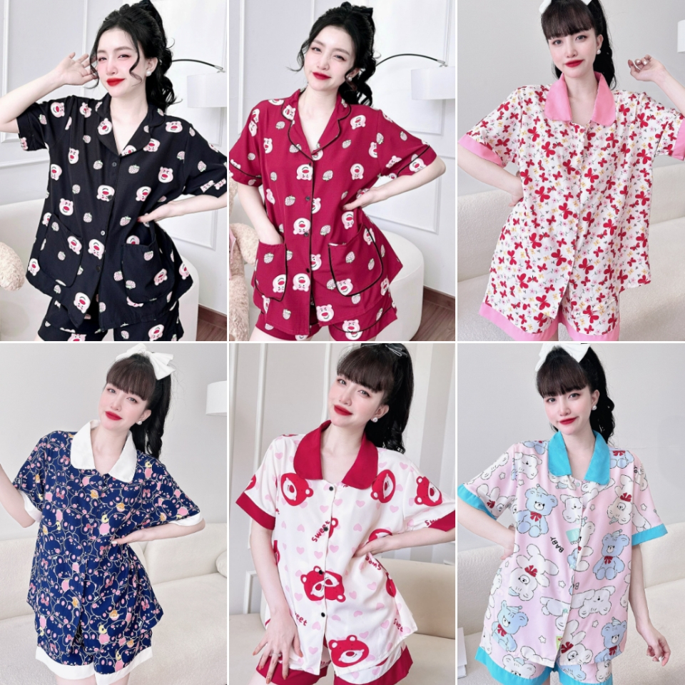 Đồ Bộ Đùi Lụa Nhật Bigsize 50-100kg Đồ Bộ Mặc Nhà Pijama